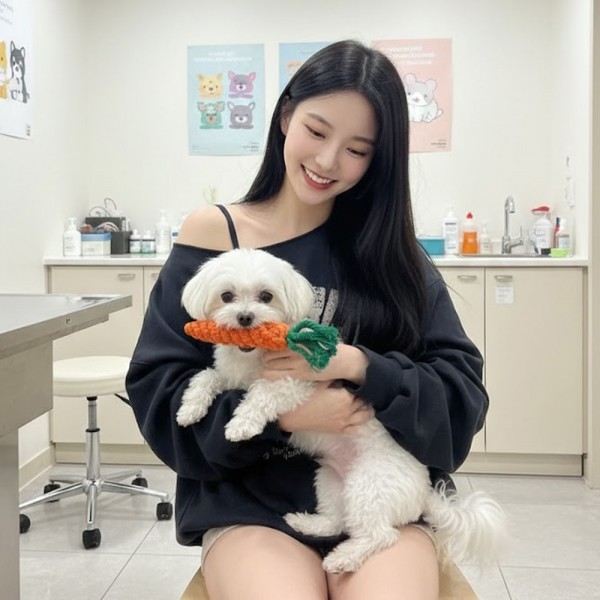 페오펫몰,튼튼한 면로프 강아지 노즈워크 당근 장난감 치석제거 터그놀이