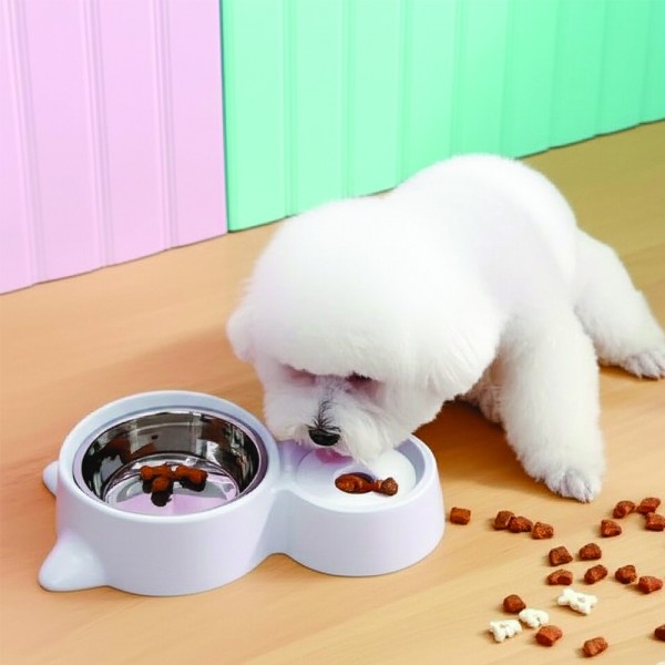페오펫몰,예보들 대형견물그릇 반자동 급수기 280ml 밥그릇 사레 방지 새끼강아지밥그릇
