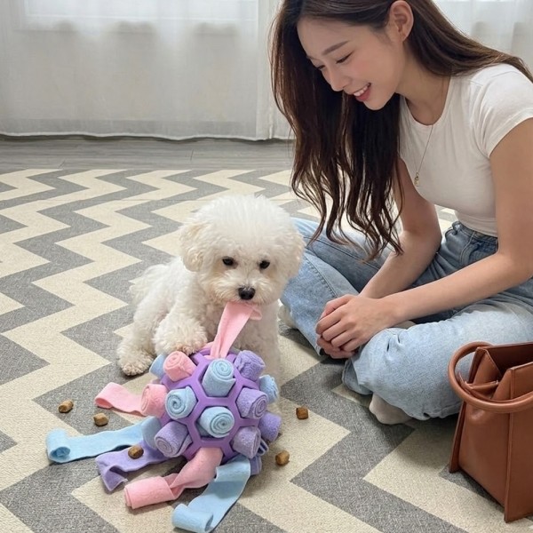 페오펫몰,예보들 강아지 노즈워크 장난감 간식 공놀이 단계조절가능