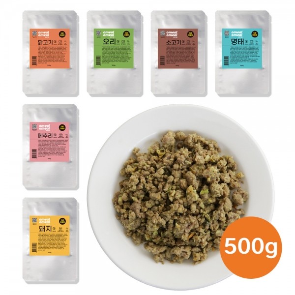오밀오밀 로우키친 화식 대용량 1팩(500g)