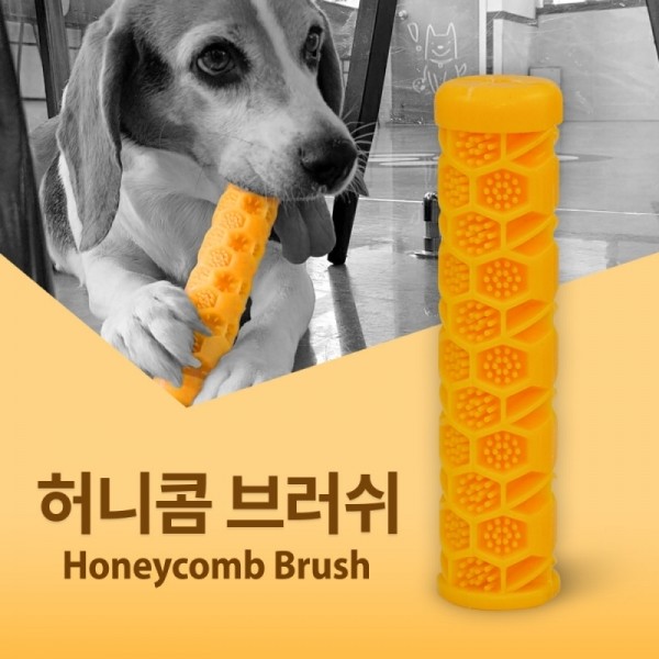 페오펫몰,특허상품 벨로펫 허니콤 브러쉬 친환경 강아지 반려견 치석 제거 칫솔 치약 입냄새 제거