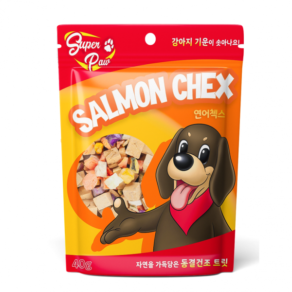 페오펫몰,[슈퍼포우] 슈퍼포우 동결건조 간식 시리얼 미니 2종(램/연어첵스)