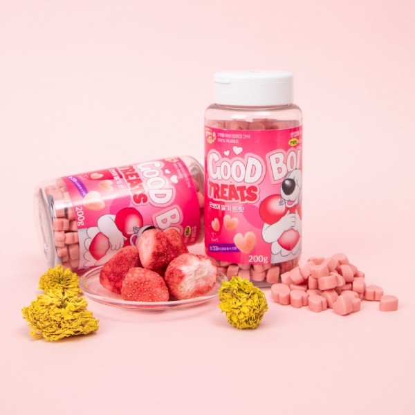 페오펫몰,슈퍼포우 저칼로리 간식 굿보이트릿 딸기 200g
