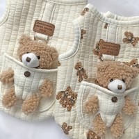 [패션독]강아지옷,강아지패션,애견의류,애견패션,베어둥둥하네스조끼,베어둥둥조끼,하네스