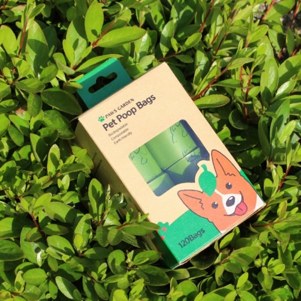 파우스가든 옥수수전분 생분해 강아지 배변봉투 120매(8롤)