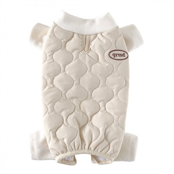 페오펫몰,그루밍독 크림 누빔 패딩 올인원 S-XL, 2 colors