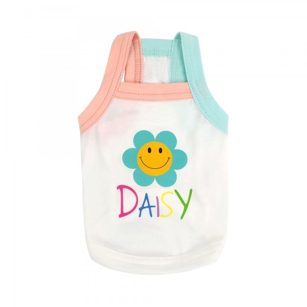 페오펫몰,그루밍독 반려동물 커플룩 (아이&견주) 스마일 데이지 나시 & 티셔츠 S-2XL, 1 color