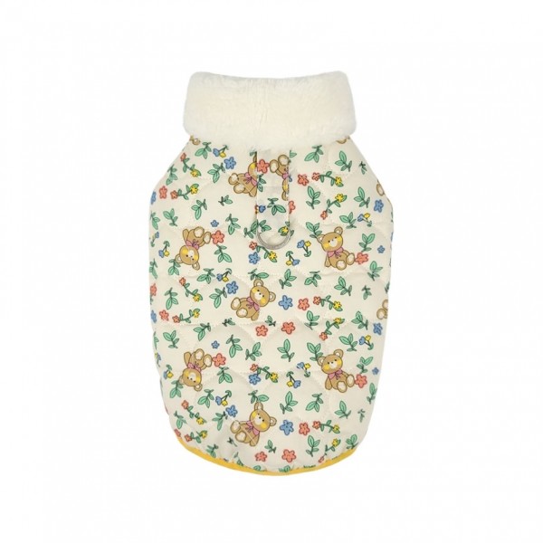 페오펫몰,그루밍독 반려동물 부끄 곰 패딩 조끼 & 원피스 S-2XL, 1 colors