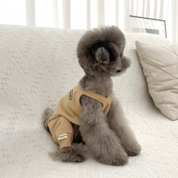 페오펫몰,그루밍독 커플룩 강아지옷 모닝 나시 올인원 S-2XL, 4 colors