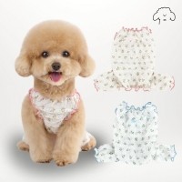 그루밍독 반려동물 강아지옷 리플 꽃 올인원 S-XL, 2colors