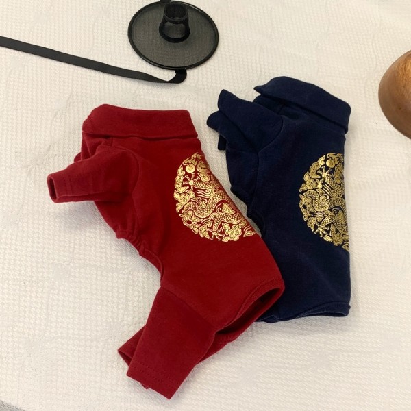 페오펫몰,그루밍독 반려동물 용무늬 한복 올인원 S-XL, 2 colors