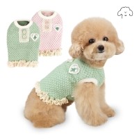 그루밍독 반려동물 트리플 플라워 간절기 니트 S-2XL, 2colors