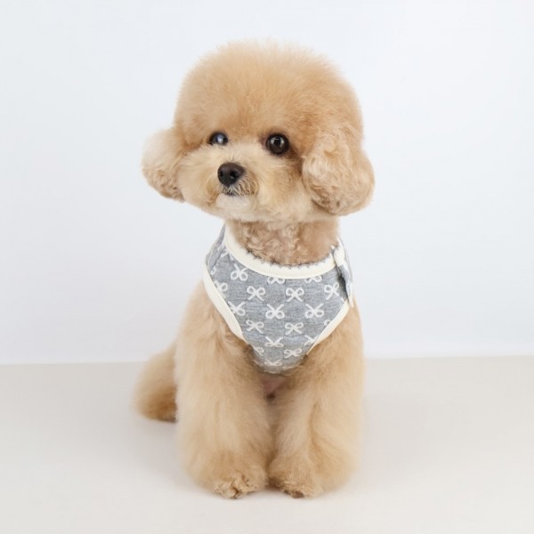 페오펫몰,그루밍독 반려동물 리본 누빔 조끼 S-2XL, 2 colors