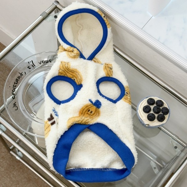 페오펫몰,그루밍독 강아지 고양이 패션 캡둥이 플리스 후드 S-2XL, 2colors