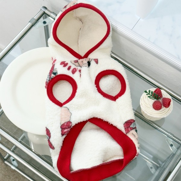 페오펫몰,그루밍독 강아지 고양이 패션 캡둥이 플리스 후드 S-2XL, 2colors