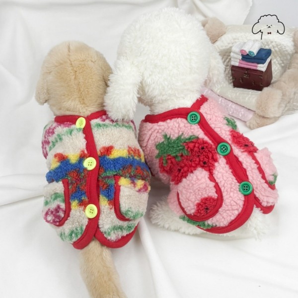 페오펫몰,그루밍독 반려동물 뽀글이 시골조끼 겨울 아우터 강추템