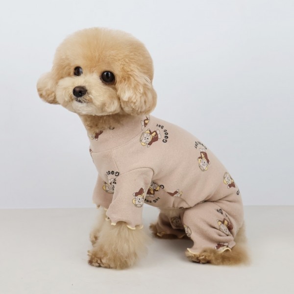 페오펫몰,그루밍독 반려동물 애견 포근포근 올인원 S-XL, 2colors