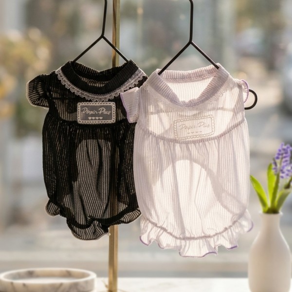 페오펫몰,반려동물 살랑 시스루 블라우스 봄패션 S-XL, 2colors