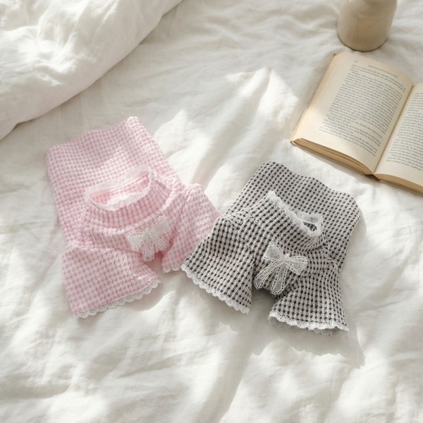 페오펫몰,반려동물 강아지 고양이 로맨틱 벨소매 티 S-XL, 2colors