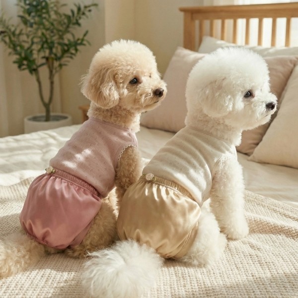 페오펫몰,반려동물 강아지 고양이 궁디팡팡 올인원 호박바지 S-XL, 2colors