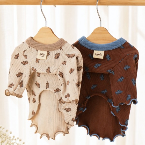 페오펫몰,그루밍독 반려동물 가을옷 베베 퍼피 티셔츠 S-2XL, 2 colors
