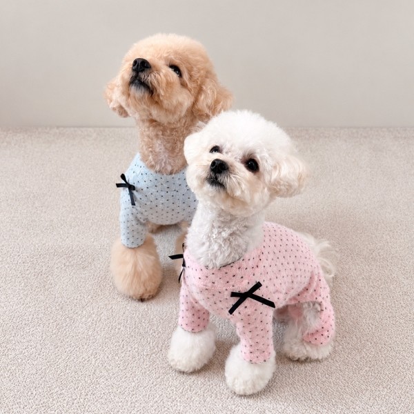 그루밍독 반려동물 땡땡이 스노우 올인원 S-XL, 3 colors