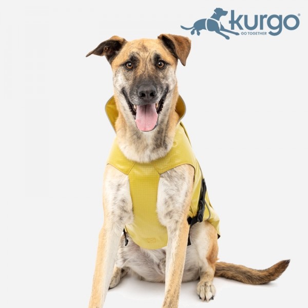 페오펫몰,커고 핼리팩스 레인쉘 옐로우 강아지 레인코트 비옷 우비