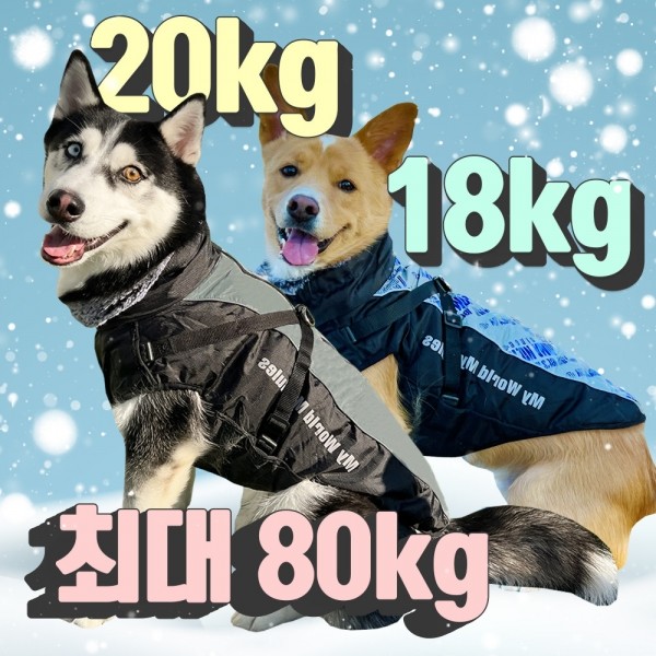 페오펫몰,대형견패딩 중형견패딩 진돗개 강아지 애견 패딩 겨울옷
