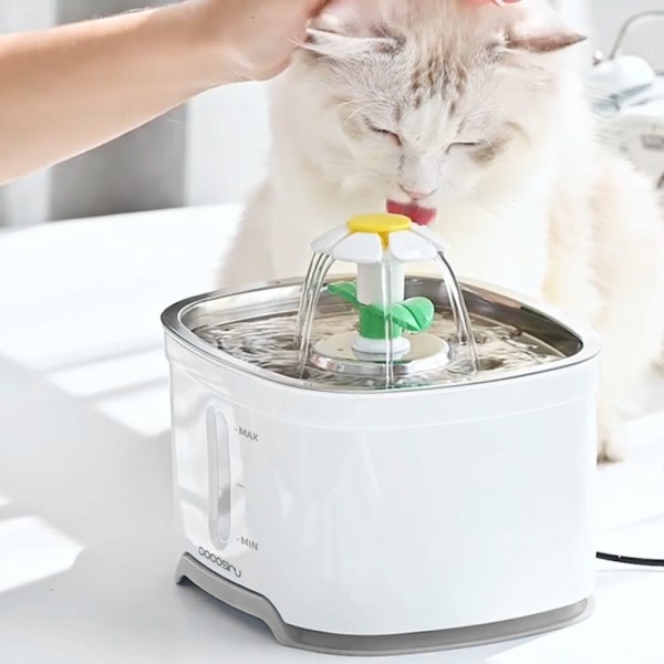 페오펫몰,[댕린이특가] 코코시루 플라워 펫 네모 급수기 C24WF