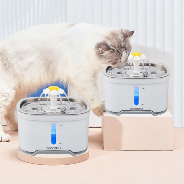 페오펫몰,[댕린이특가] 코코시루 플라워 펫 네모 급수기 C24WF