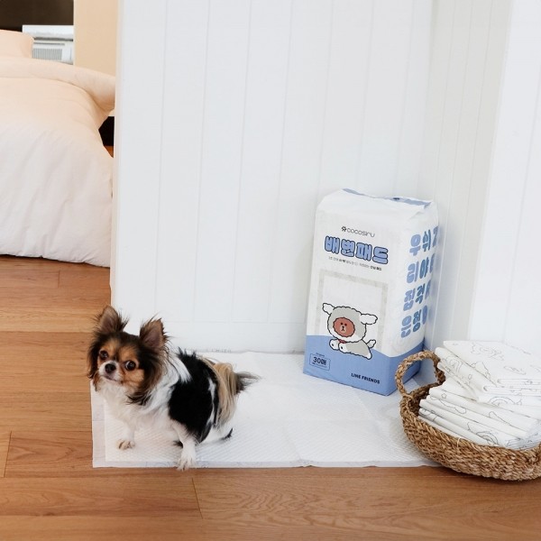 페오펫몰,[댕린이특가] 라인프렌즈 코코시루 쉬싹 배변패드 (대형 30매) CL7560PPD