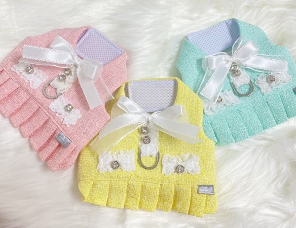 페오펫몰,강아지 트위드 하네스 가슴줄 의류형하네스