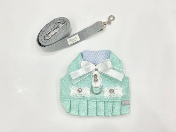 페오펫몰,강아지 트위드 하네스 가슴줄 의류형하네스