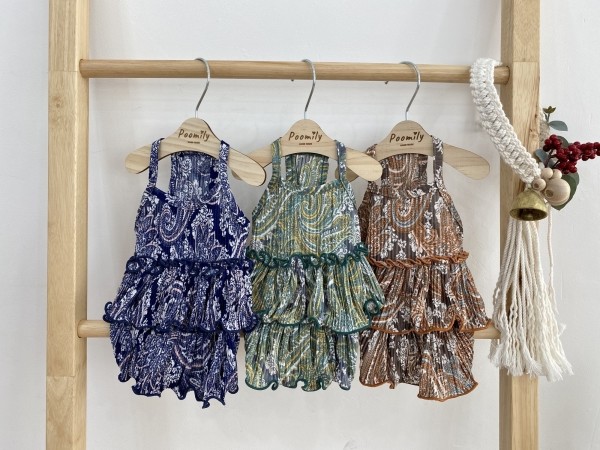 페오펫몰,강아지 에스닉원피스 커플룩 냉장고 여름원피스