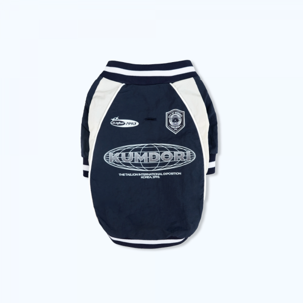 바크하우스X꿈돌이 블록코어 나일론 티셔츠_네이비