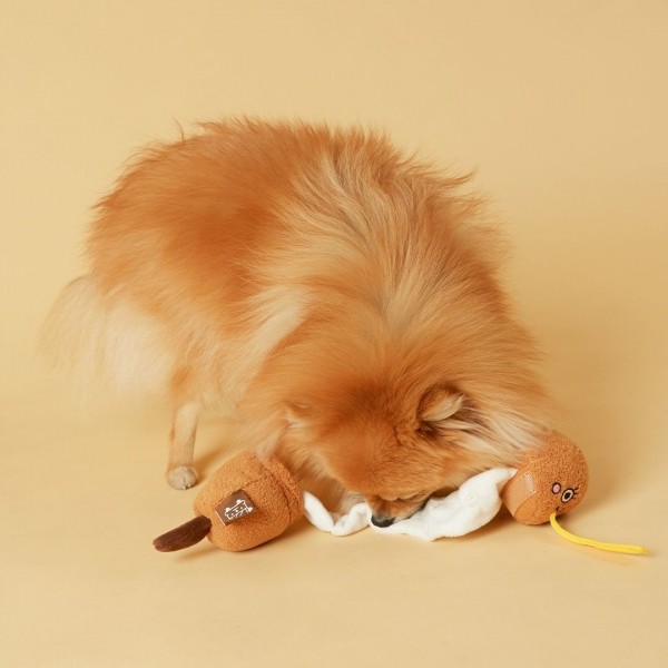 페오펫몰,7번버스 모짜렐라치즈 핫도그 강아지 노즈워크 장난감