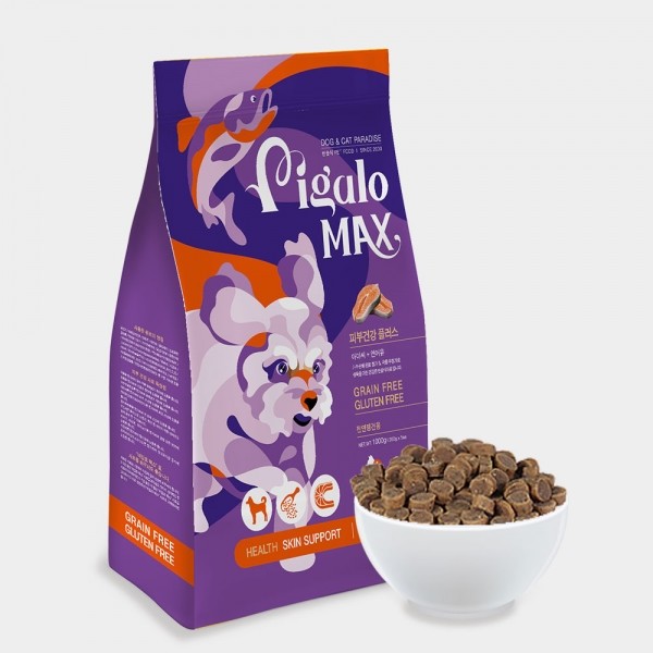 페오펫몰,비갈로 맥스 피부건강 플러스 강아지 소프트사료 1kg