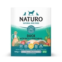 [페슬러] 내추로 독 주식 트레이 오리 습식사료 400g