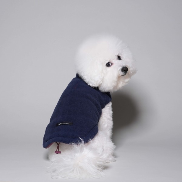 페오펫몰,리버시블 글로시 패딩베스트 멀베리네이비