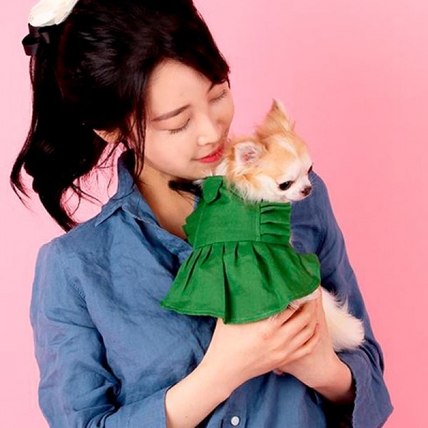 페오펫몰,러브핫핏 린넨 원피스 LINEN DRESS[GREEN]
