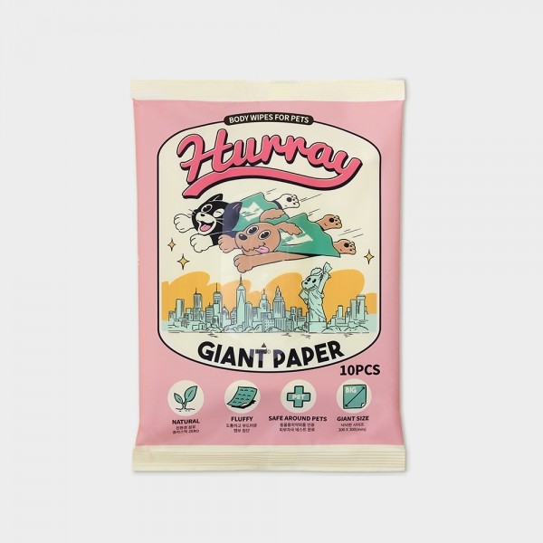 페오펫몰,[허레이] 자이언트페이퍼 바디티슈 [강아지&고양이 겸용 물티슈]