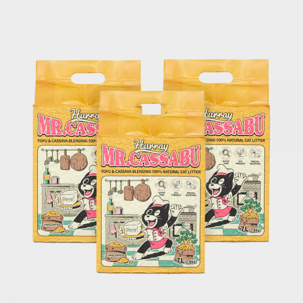 페오펫몰,[감사특가]허레이 미스터 카사부 고양이 모래 (7L) 3팩