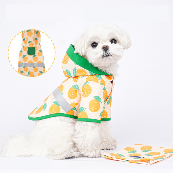 페오펫몰,냥슬아치 강아지 과일 3종 애견 반려견 우비 비옷 레인코트