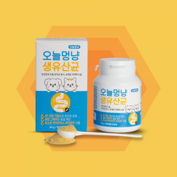 페오펫몰,오늘멍냥 유산균 프로바이오틱스 고양이 강아지 60g