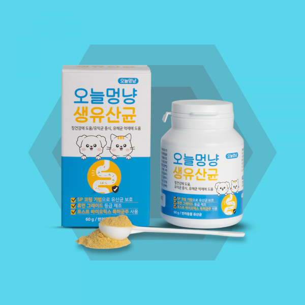 페오펫몰,오늘멍냥 유산균 프로바이오틱스 고양이 강아지 60g