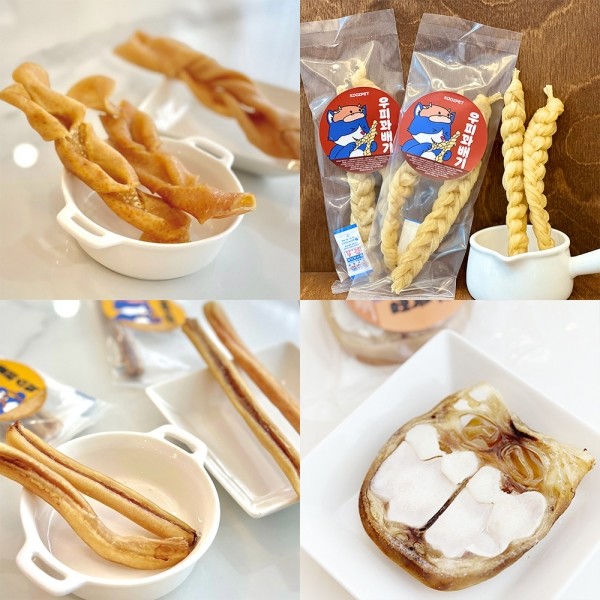페오펫몰,쿠즈펫 오래먹는 수제 간식 세트 스타터 패키지 우피꽈배기 한우불리스틱 돈꽈배기 우족껌