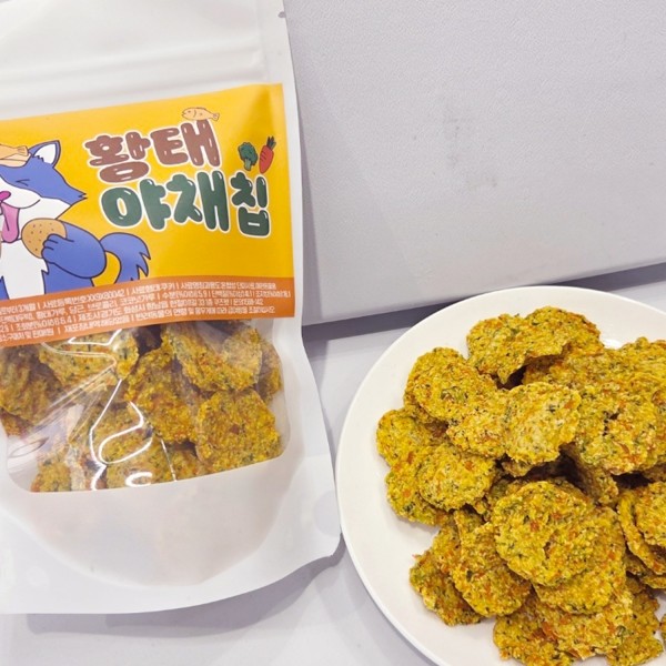 페오펫몰,쿠즈펫 황태야채칩 55g 건조간식 강아지 황태 두부 야채 영양 수제 간식