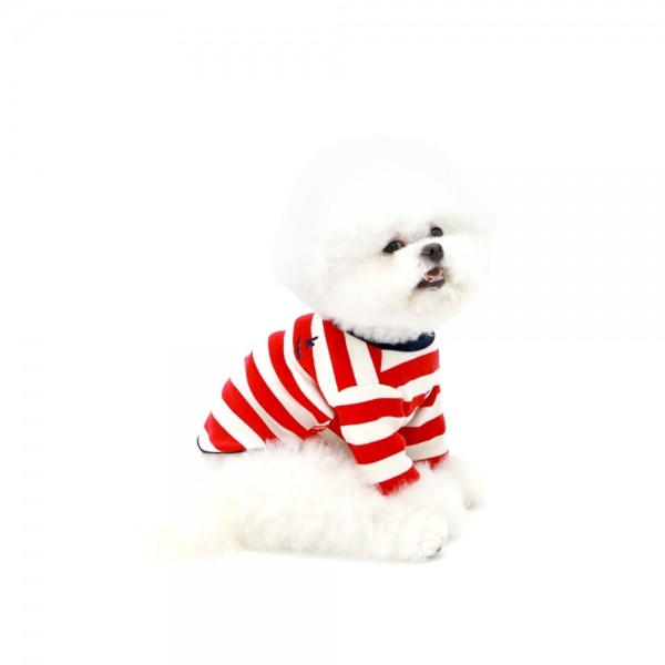 페오펫몰,KINI STRIPE TSHIRT-RED(반팔티)