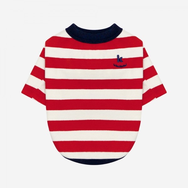 페오펫몰,KINI STRIPE TSHIRT-RED(반팔티)