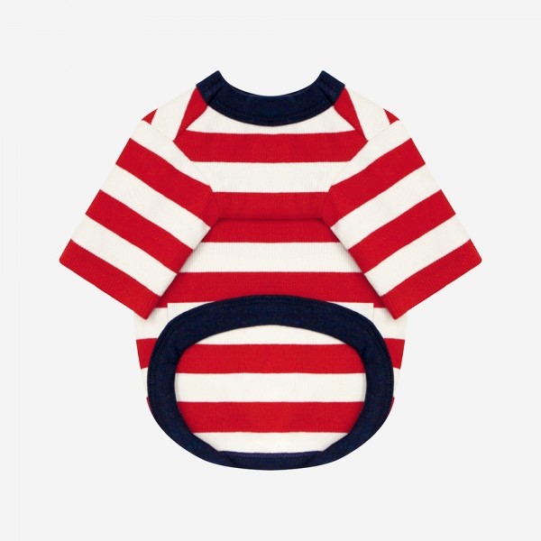 페오펫몰,KINI STRIPE TSHIRT-RED(반팔티)